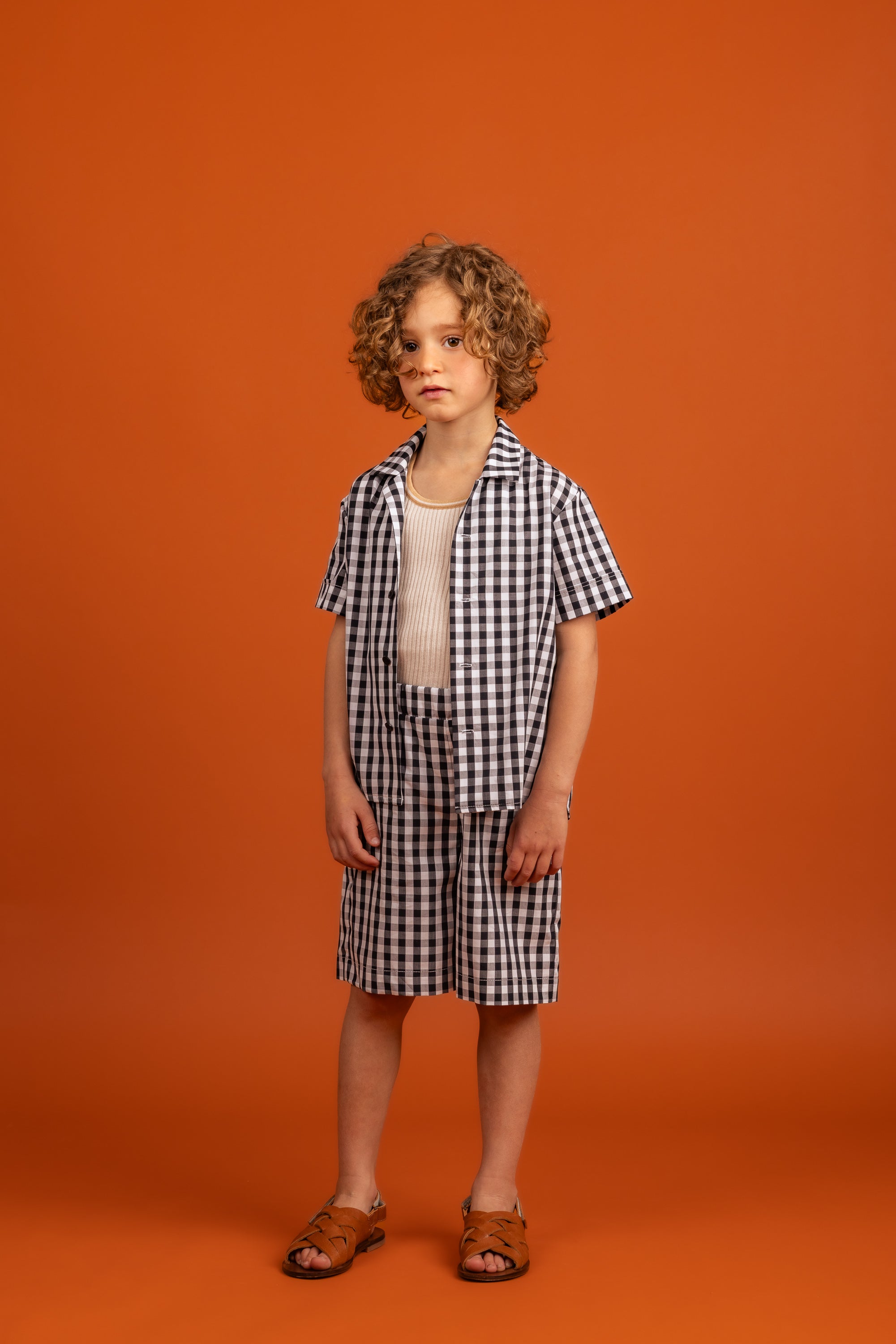 Benji Shorts Cotton, Black Checks