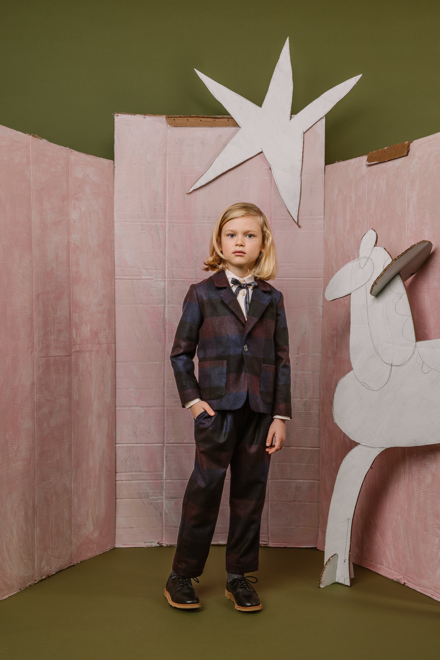 Wool Blazer Gia, Aubergine