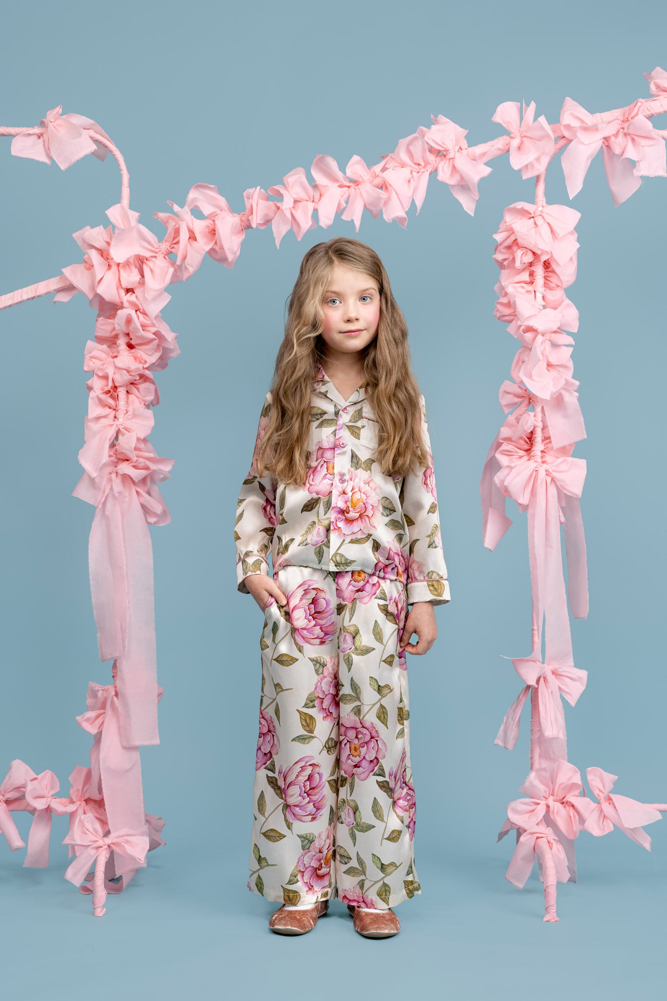 Florence Silk PJ Blouse, Milkwhite