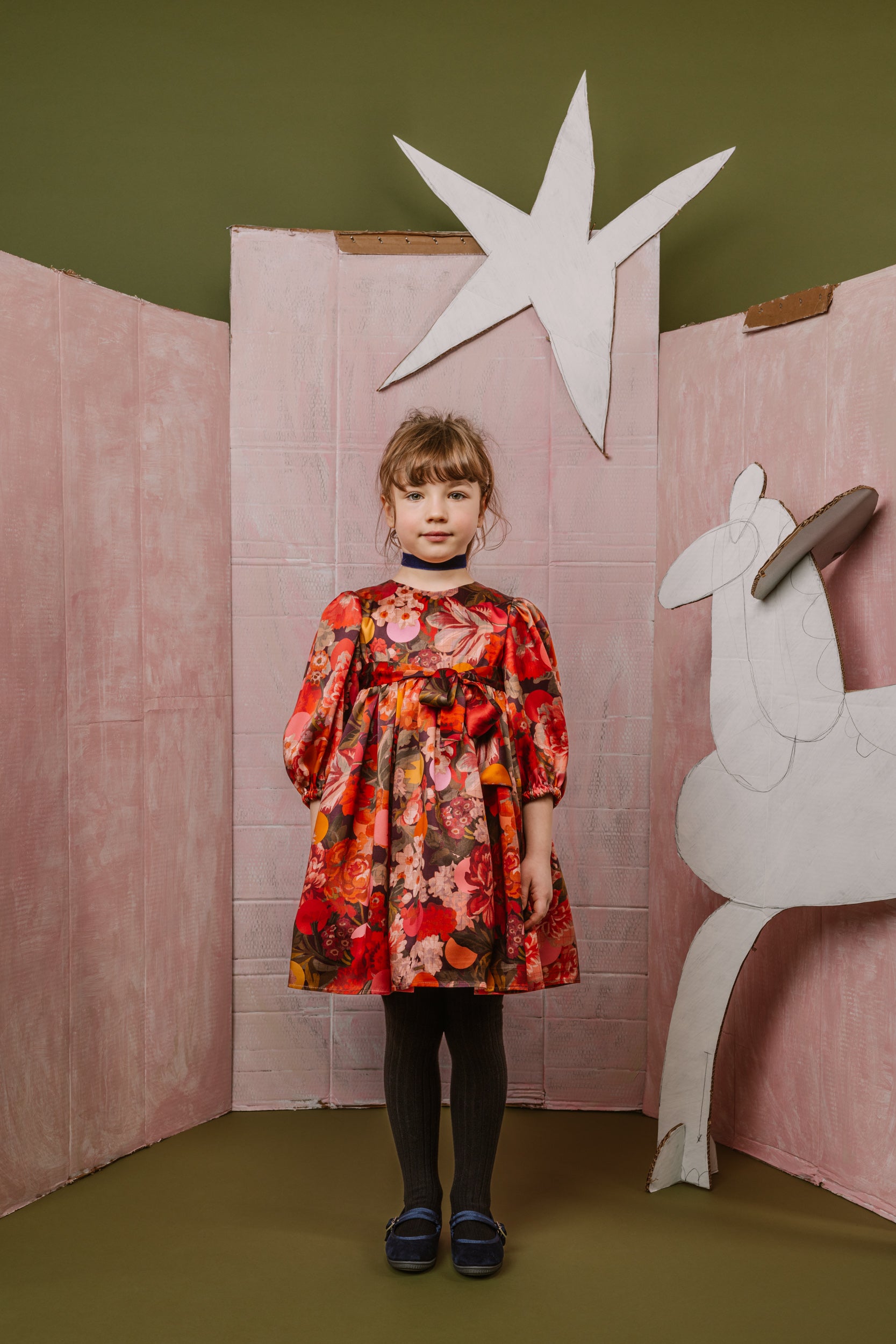 Silk Dress Felice, Red