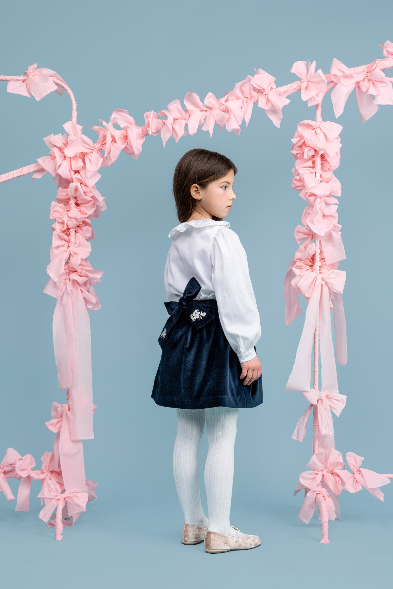 Blair Cotton Blouse With Frill Collar, White