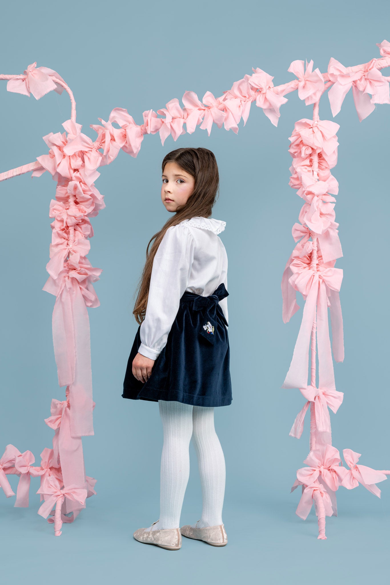 Blair Cotton Blouse With Frill Collar, White