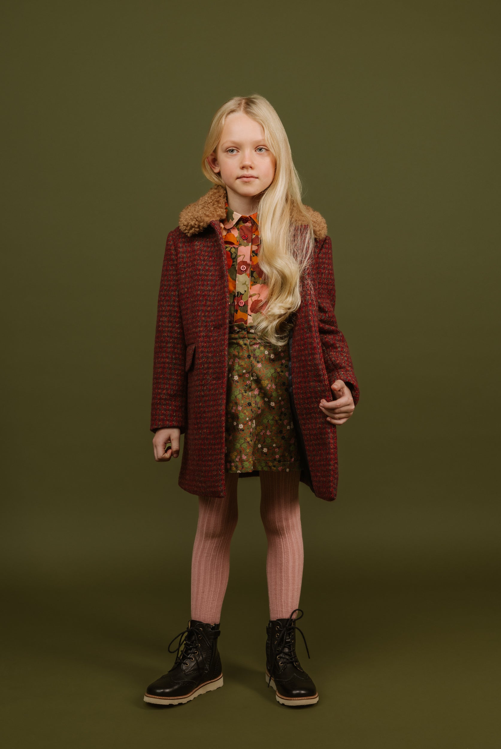 Corduroy Mini Skirt Fiorella, Green