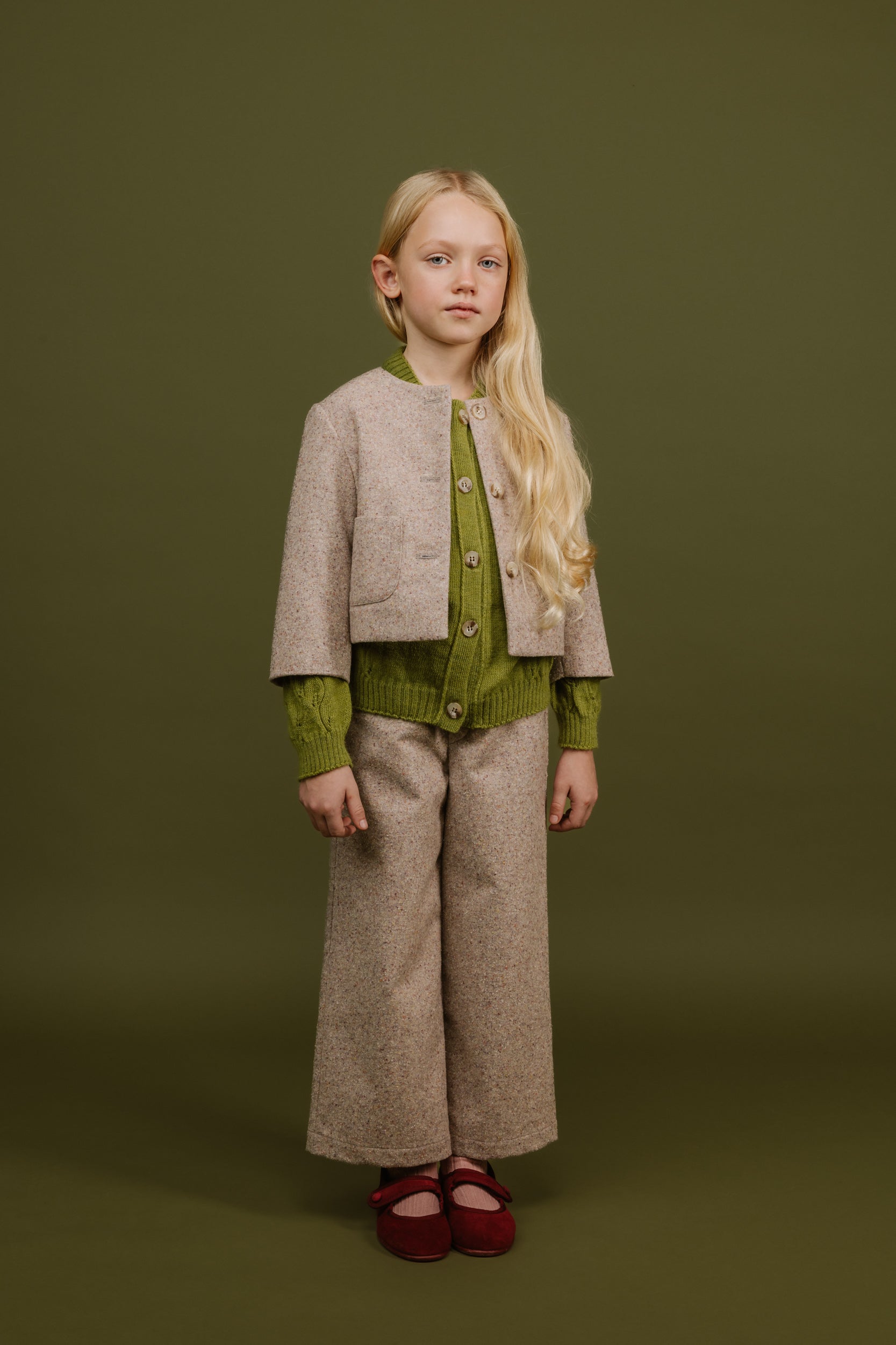 Wool Crop Jacket Avena, Grey