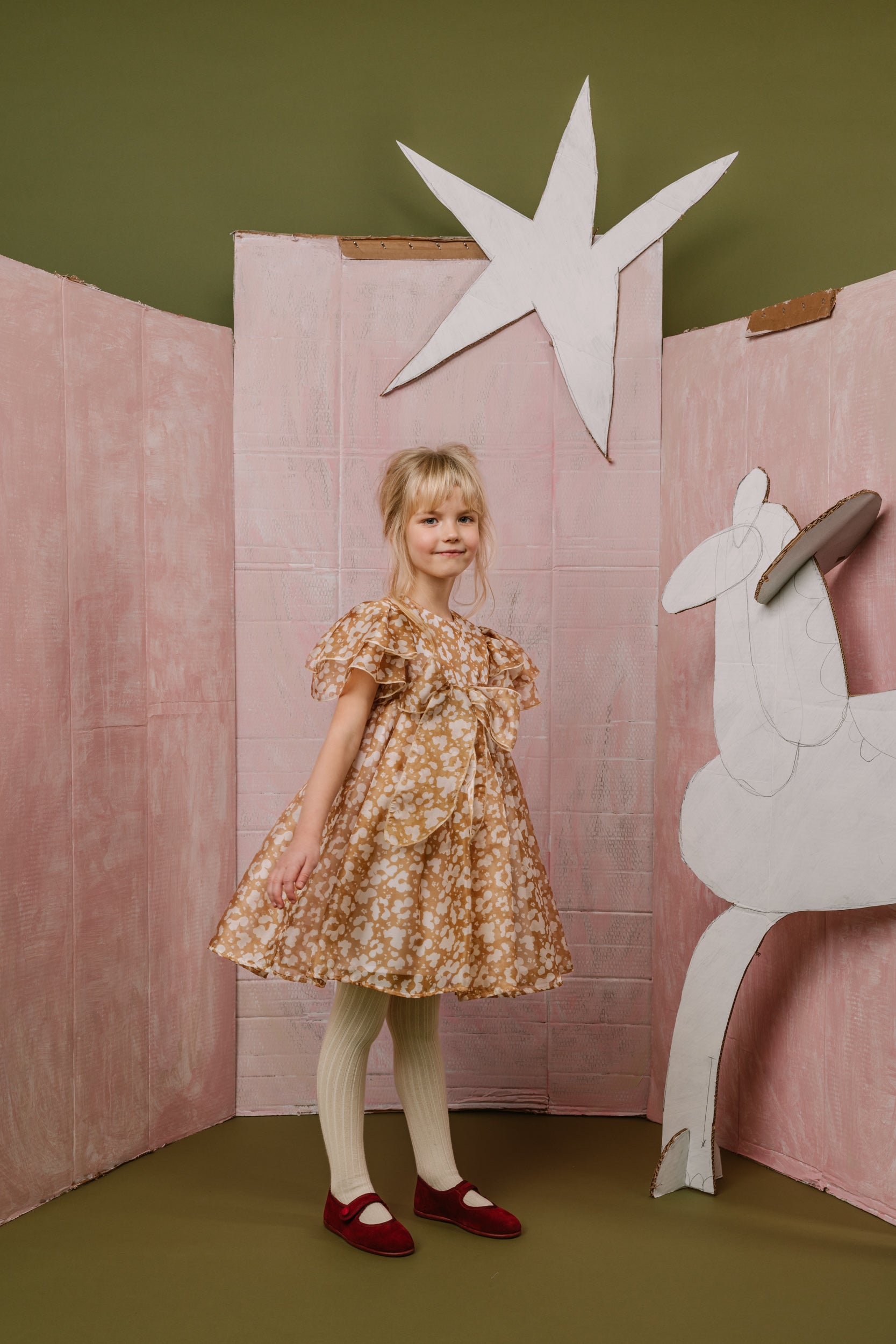 Chiffon Dress Cara, Camel