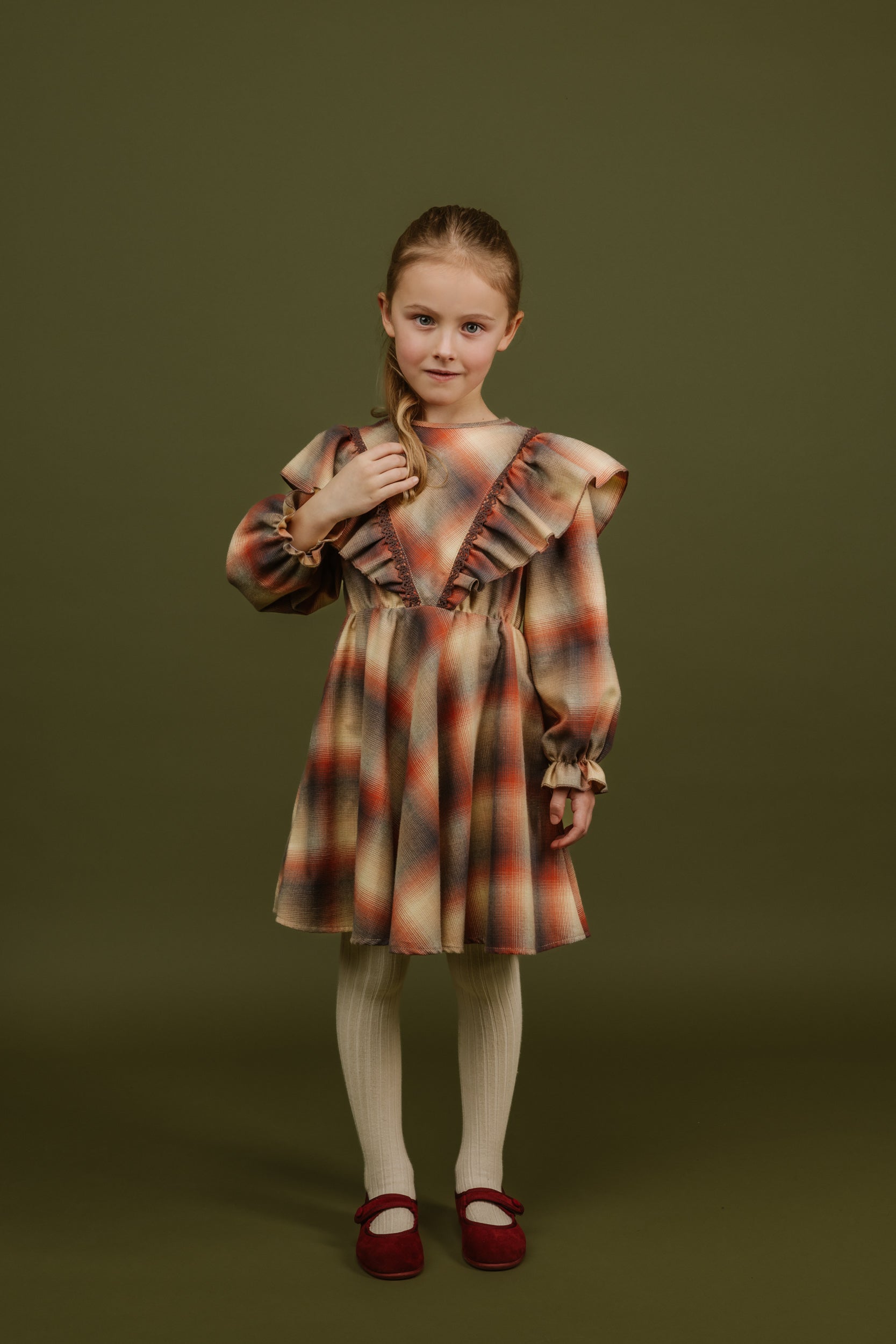 Cotton Dress With Ruffles Ciro, Yellow