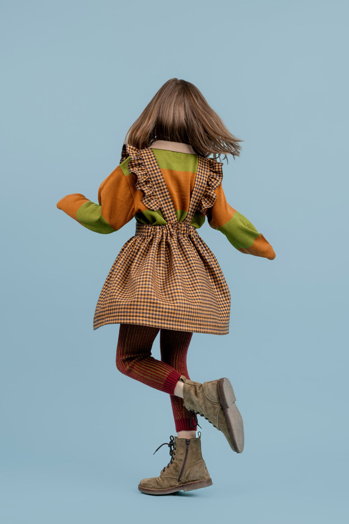 Ellis Wool Pinafore Dress, Yellow