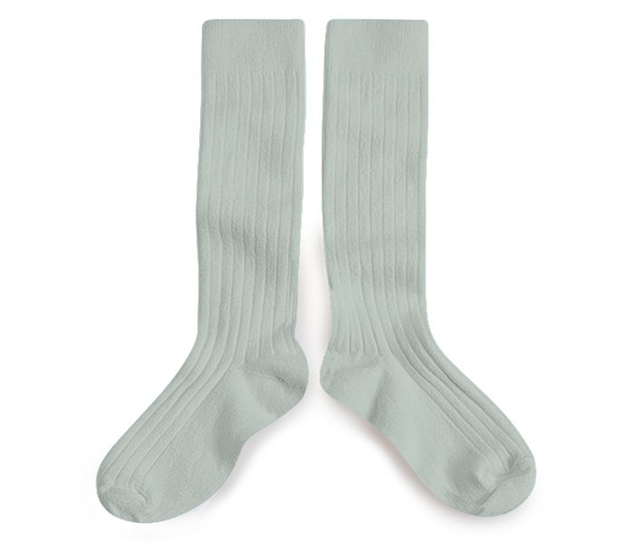 High ribbed socks La Haute, Aquamarine