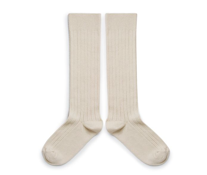 High ribbed socks La Haute, Ivory