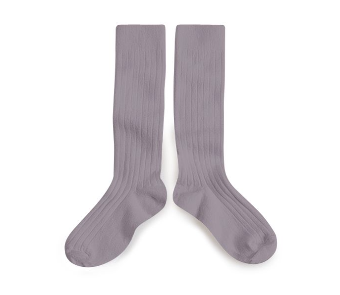 High ribbed socks La Haute, Japanese Wisteria