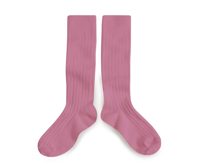 High ribbed socks La Haute, Candy Pink