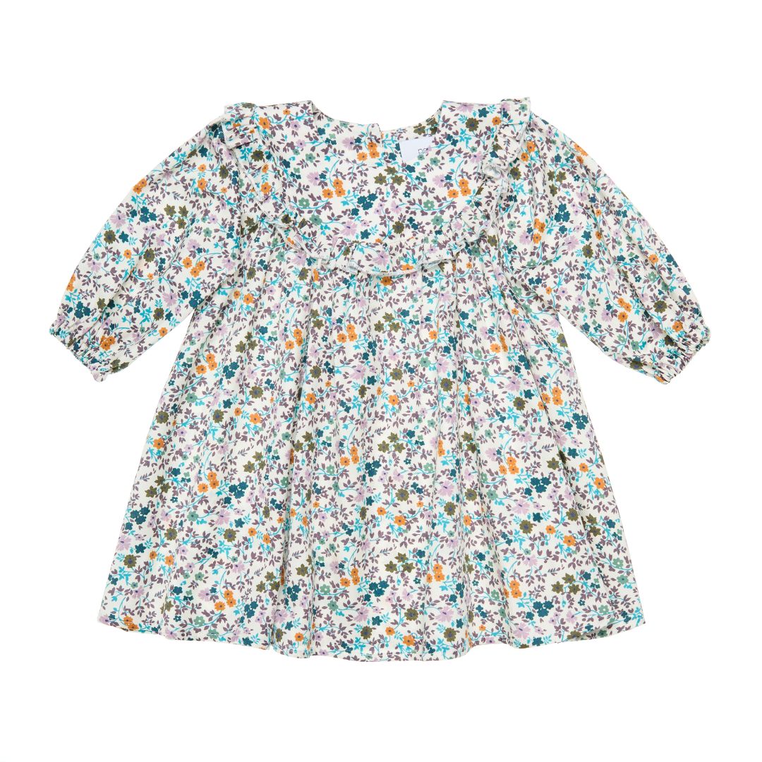 Cotton Baby Dress Fiorella, White
