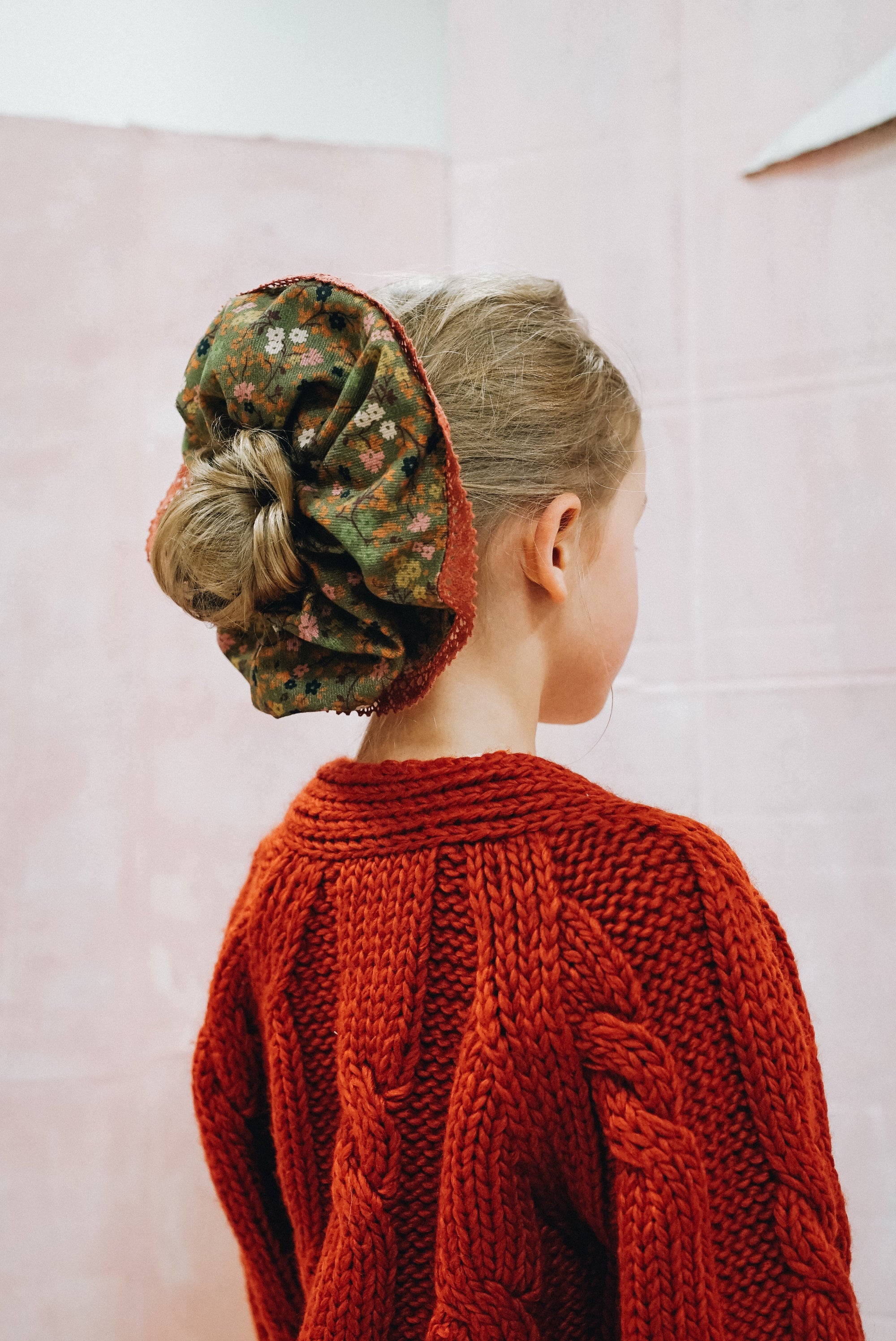 Cotton Scrunchy Fiorella, Green
