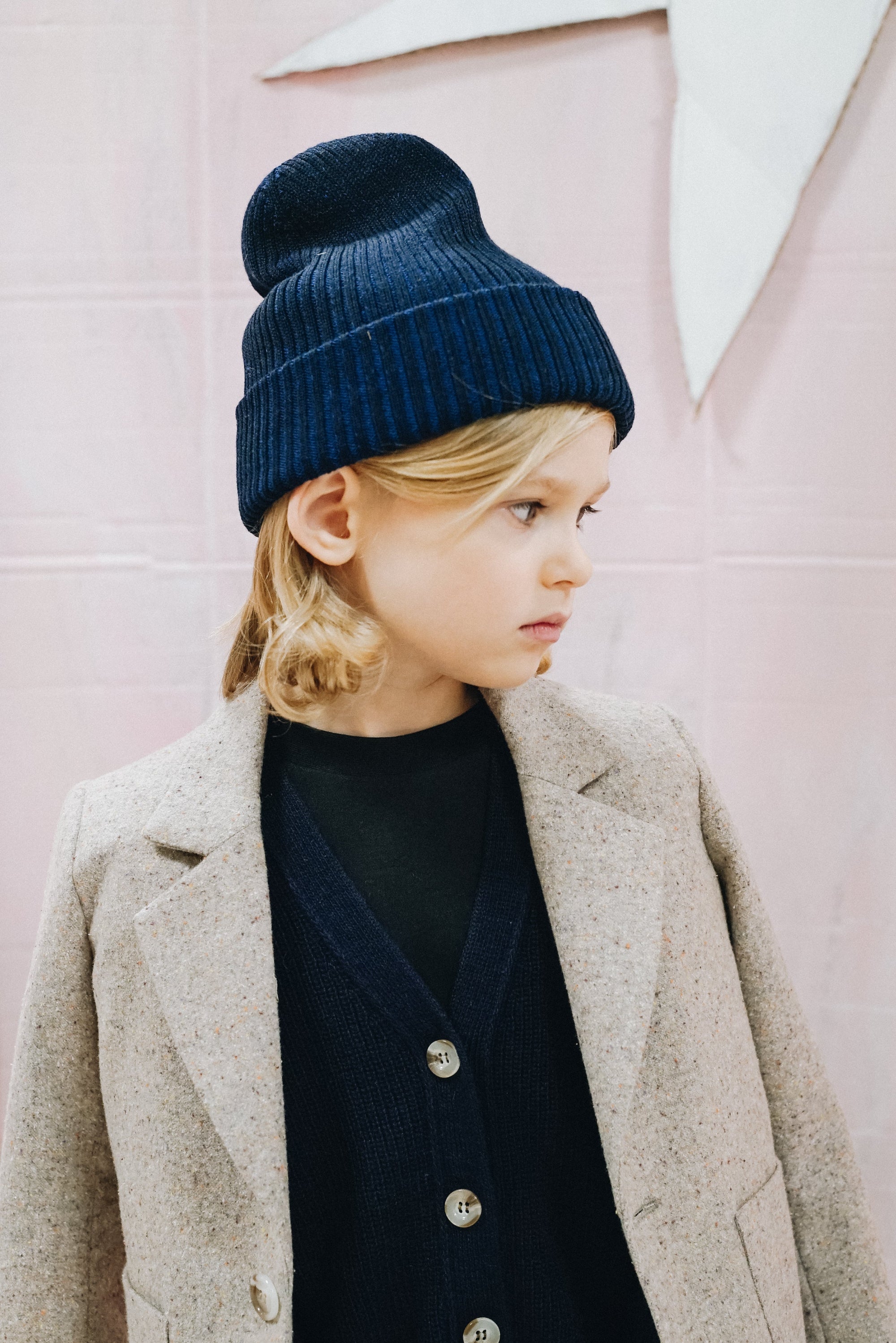 Wool Beanie Bambi, Blue