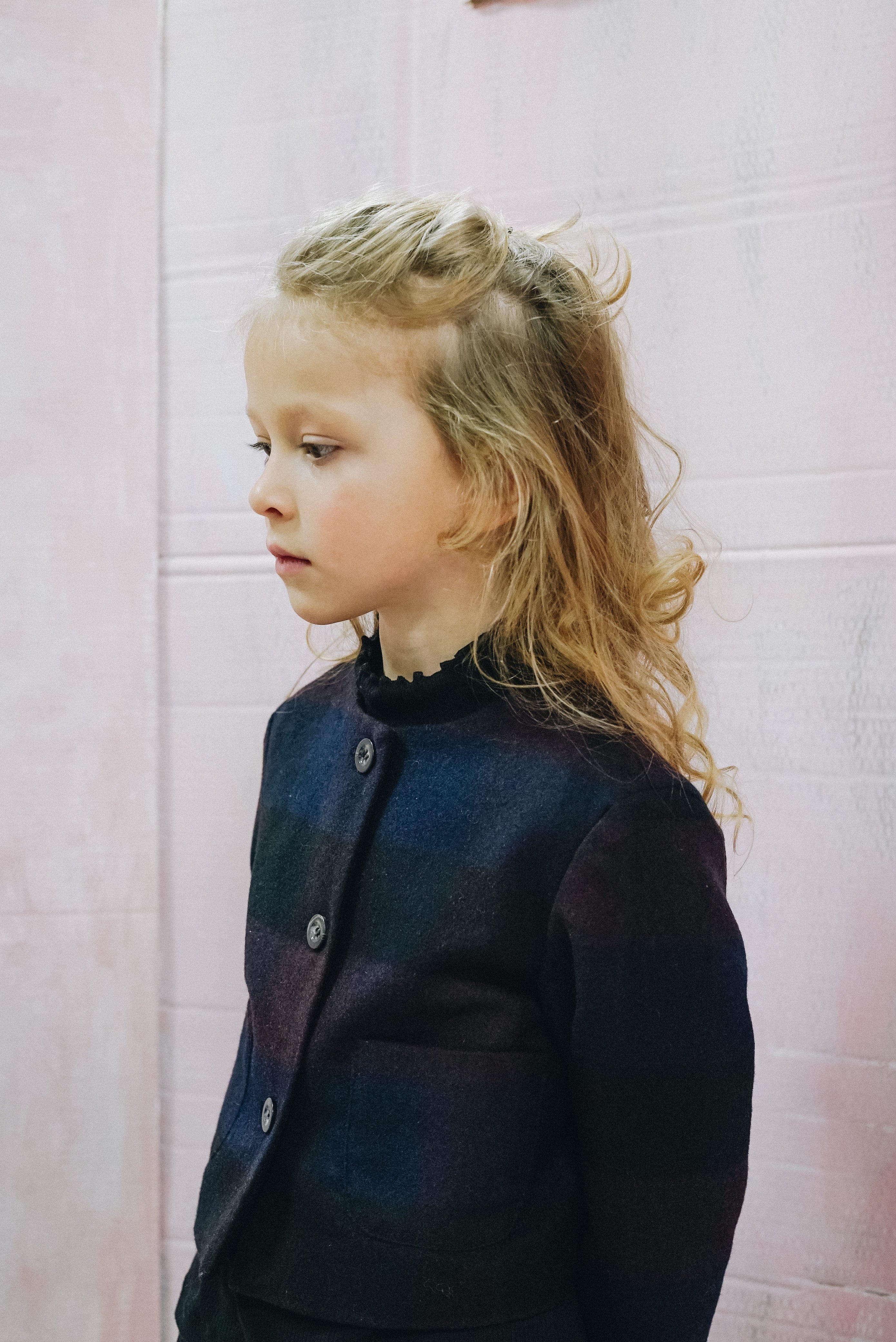 Cotton Rib Turtleneck Dragonfly, Black