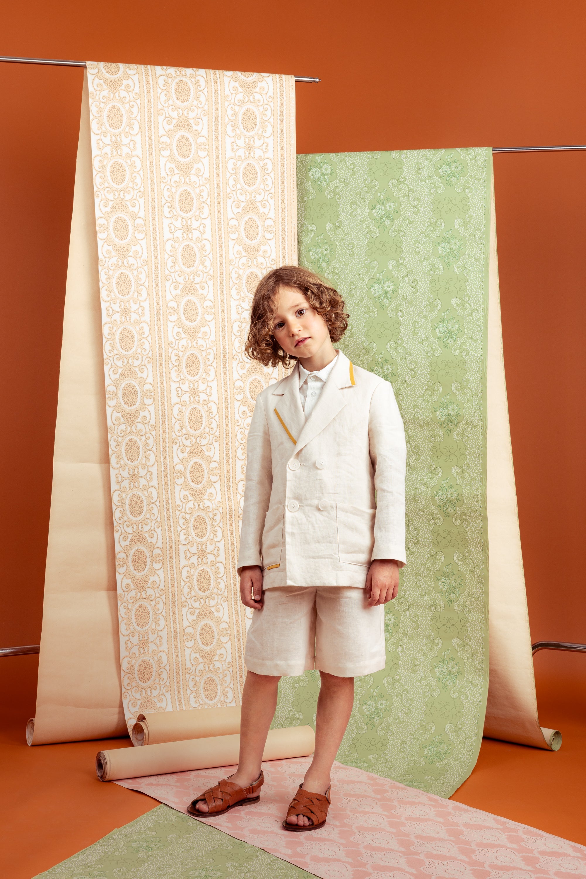 Aria Shorts Linen, Beige