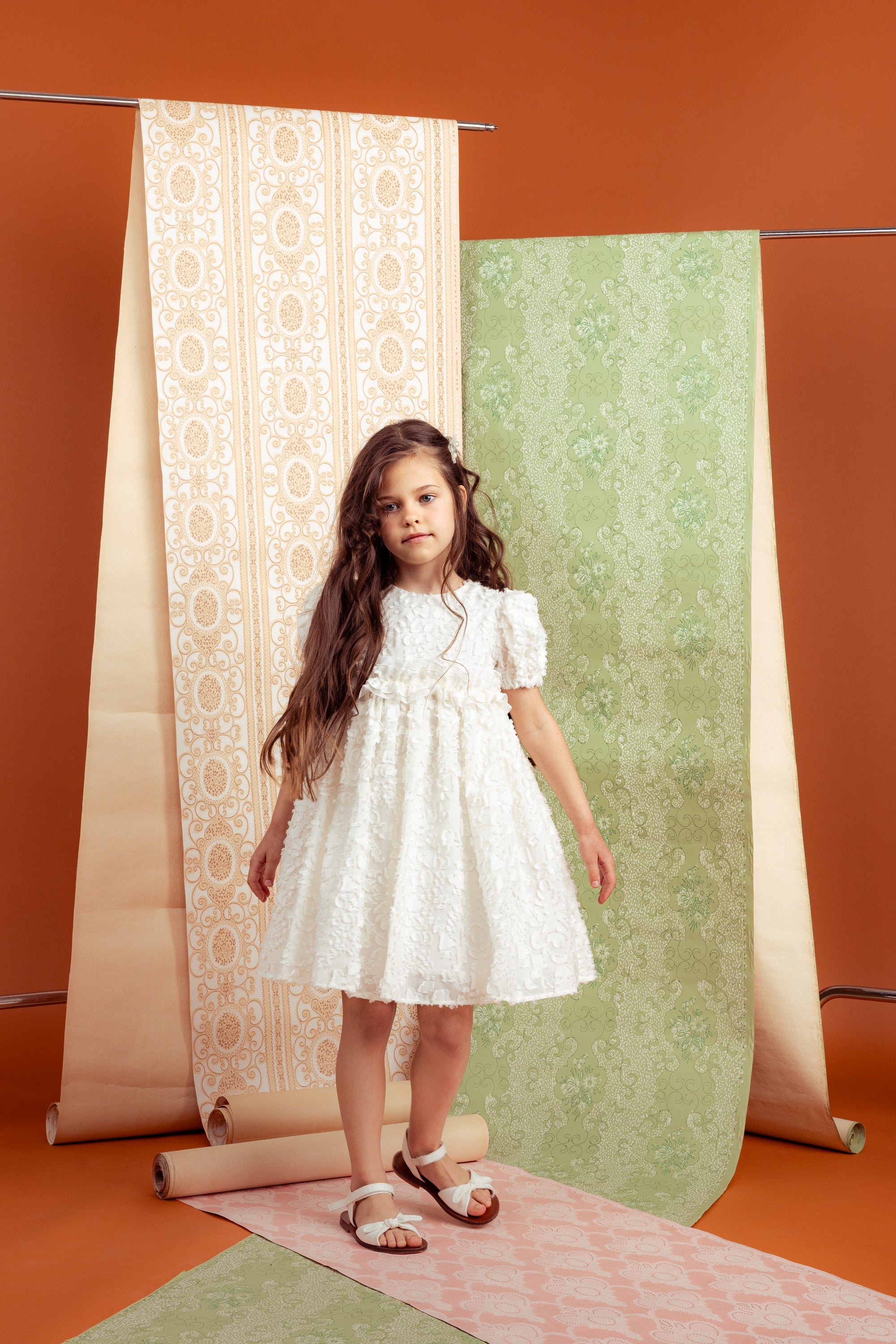 Clara Dress Chiffon, White