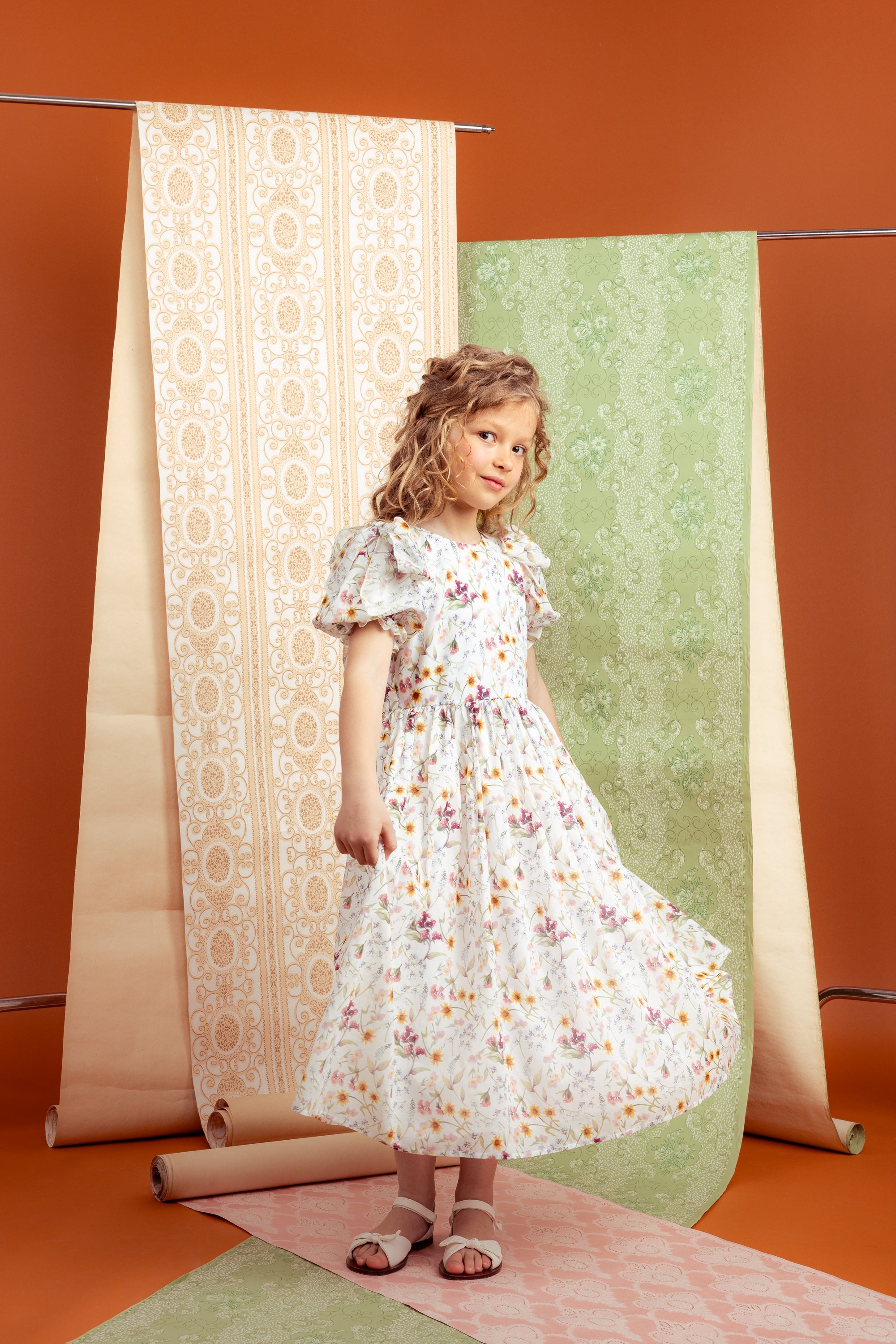 Eden Maxi Dress Cotton Chiffon, Multicolor