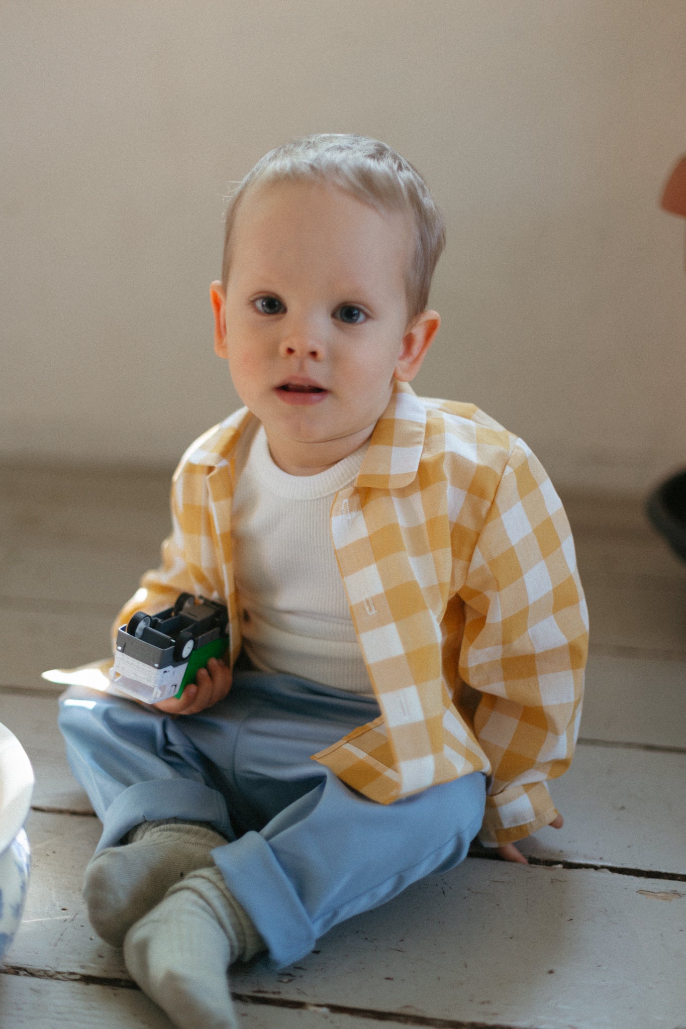 Cotton Baby Shirt Alex, Yellow