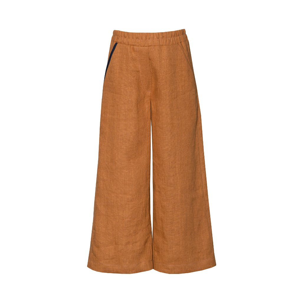 Linen Pants Forgetmenot Brown