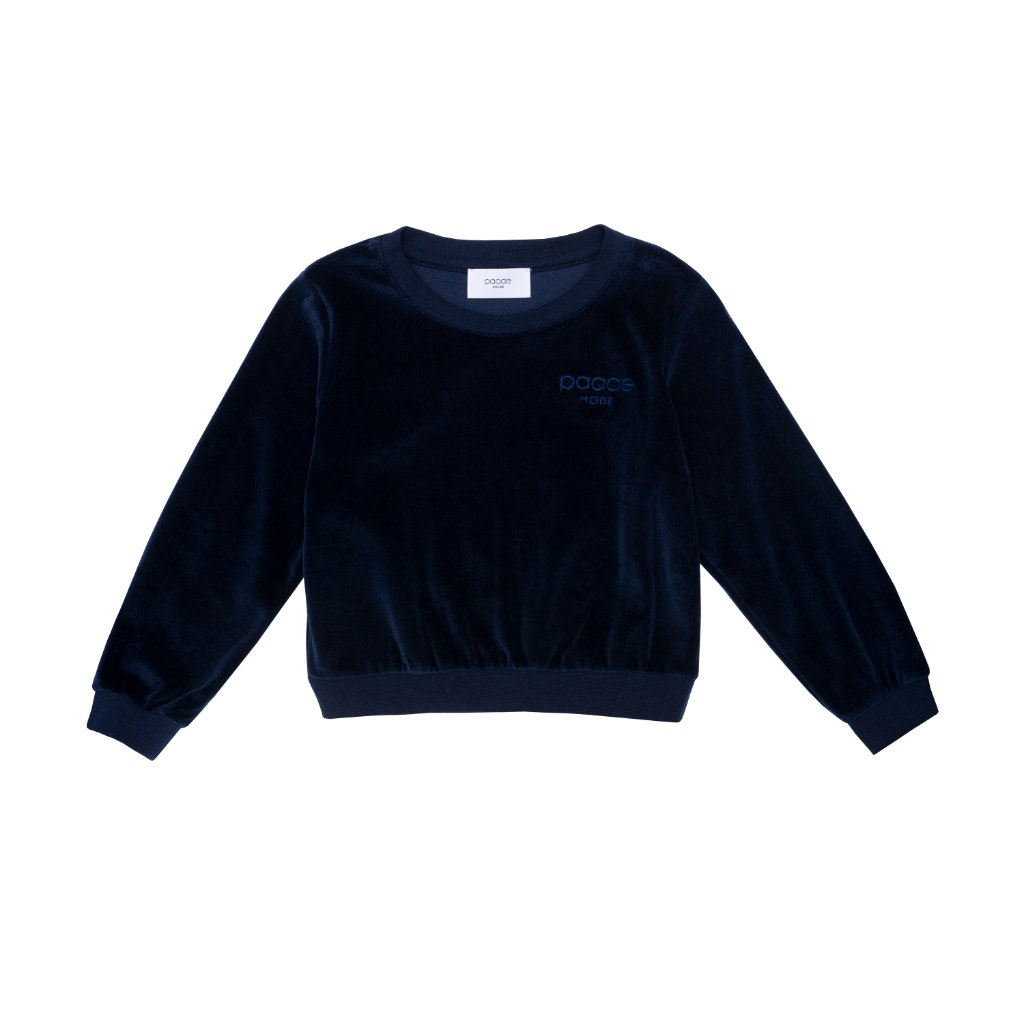 Velvet Logo Sweater Copenhagen Blue