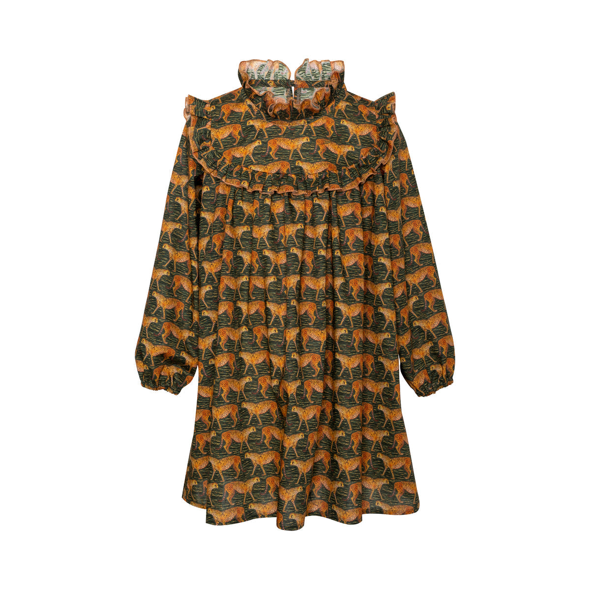 Cotton Dress Meet The Cheetahs, Multicolor