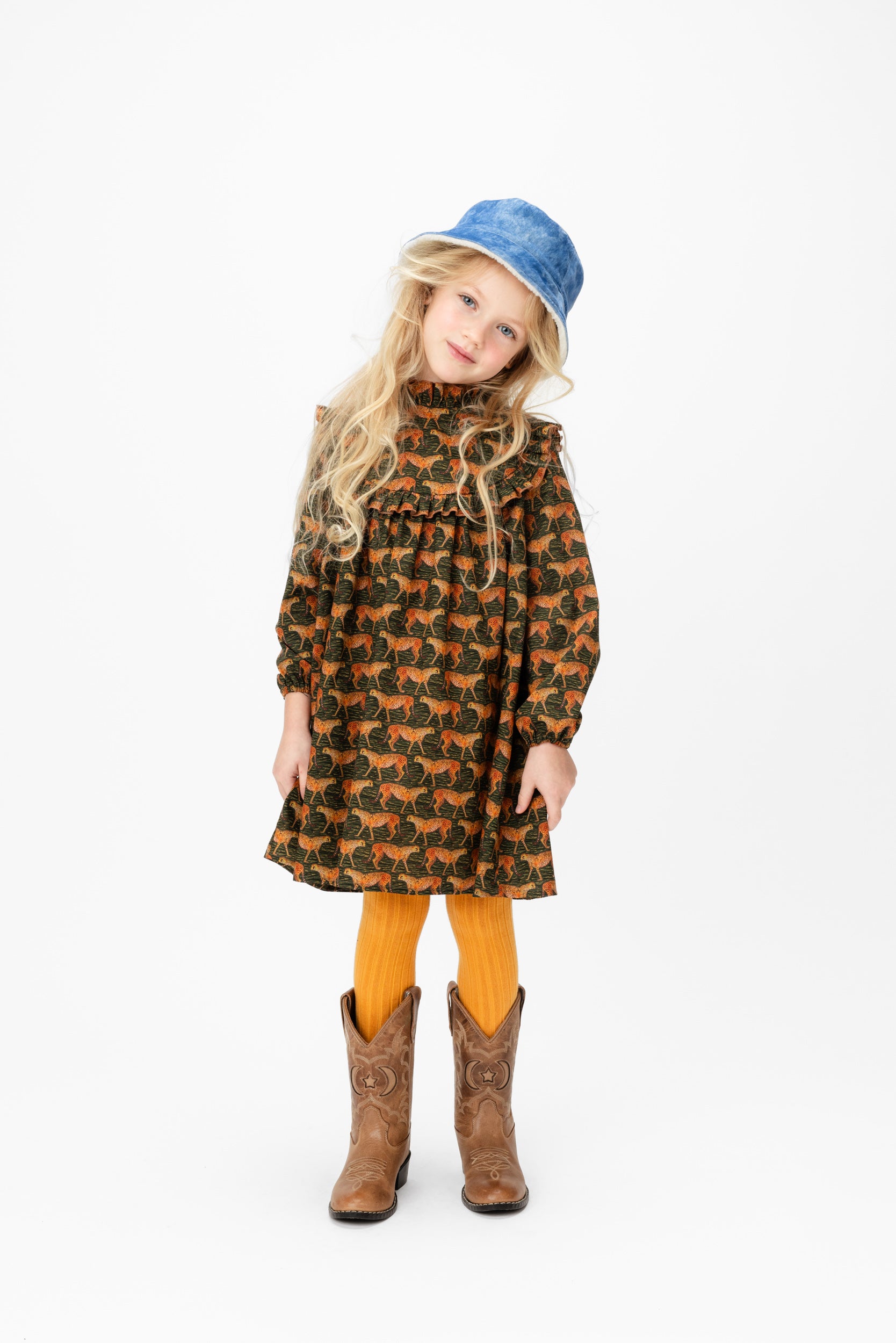 Cotton Dress Meet The Cheetahs, Multicolor