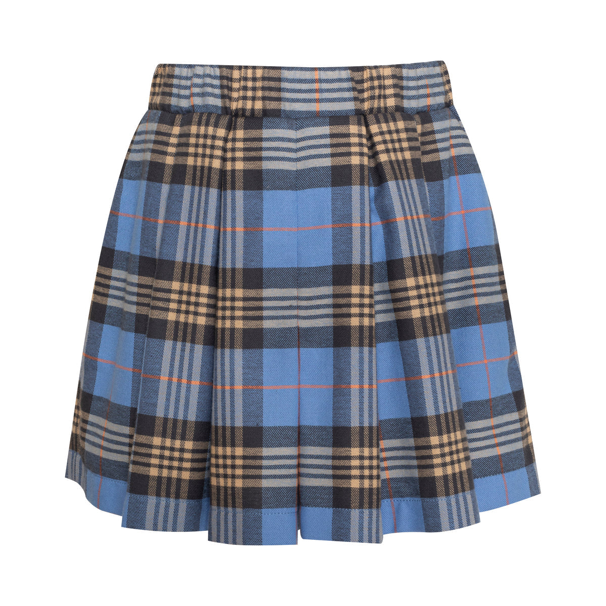 Cotton Skorts Tartan Plaid, Blue