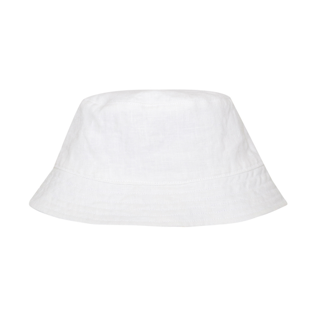 Linen Bucket Hat Cruise, White