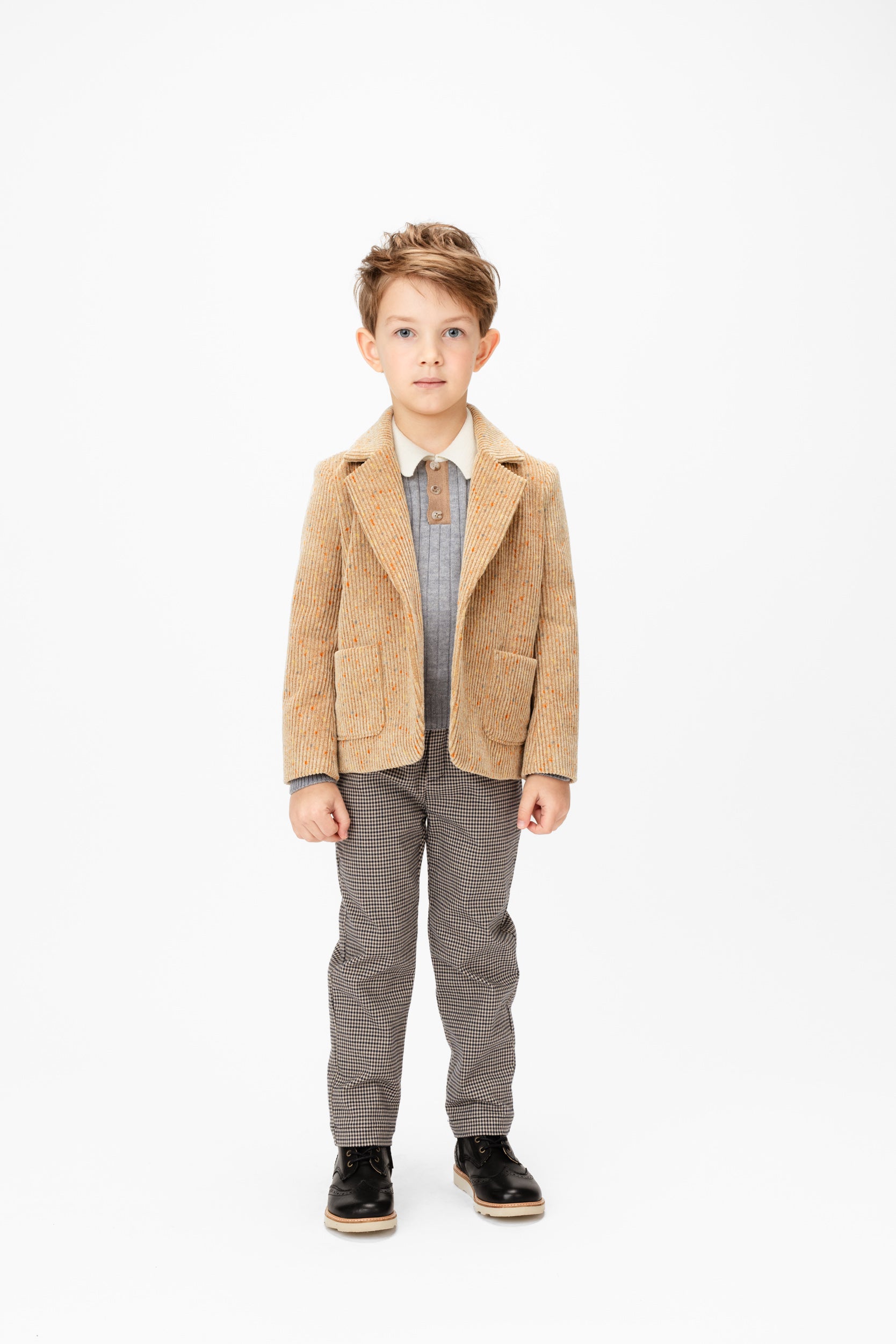 Corduroy Blazer Melange, Camel