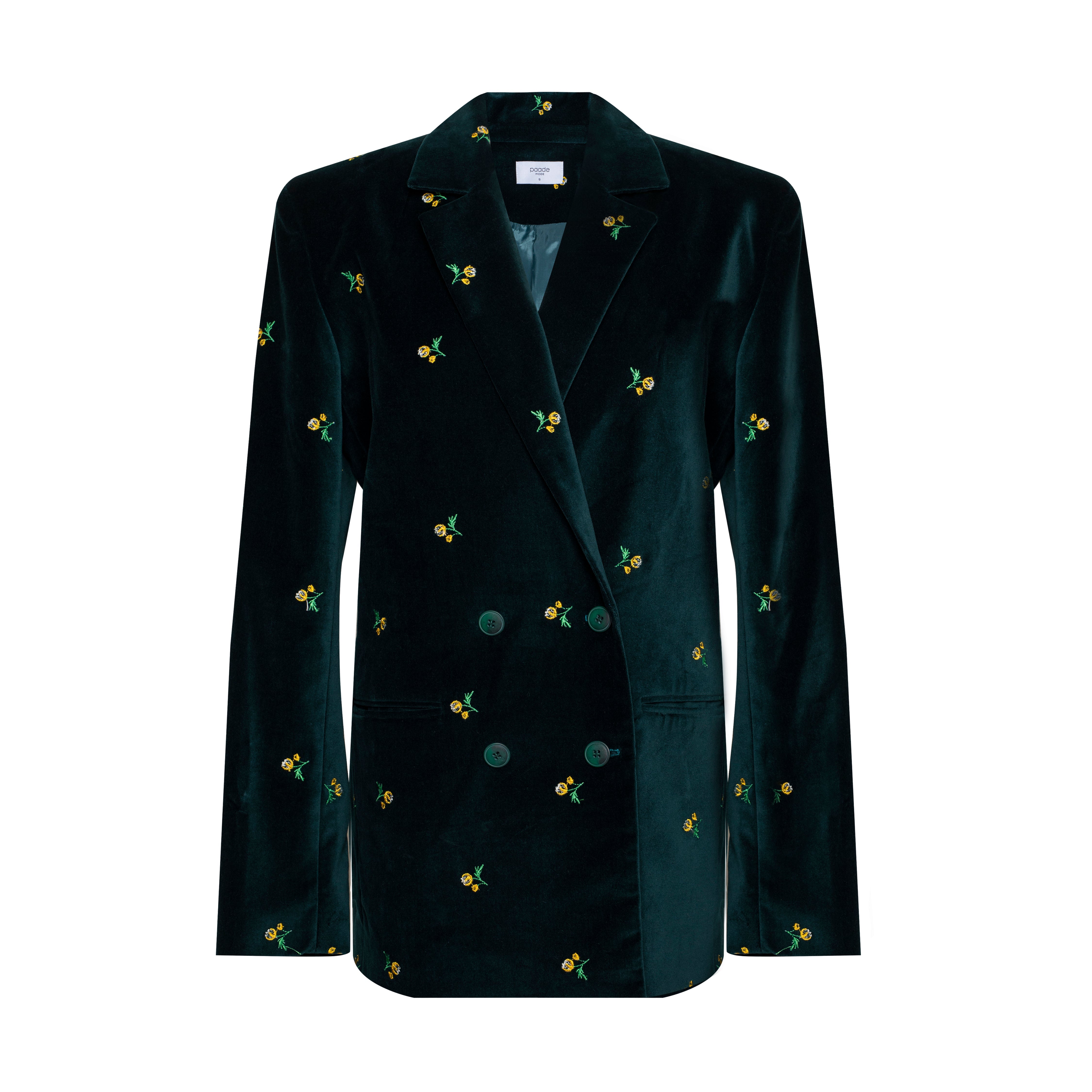 Women's Double Breasted Blazer Emerald, Green