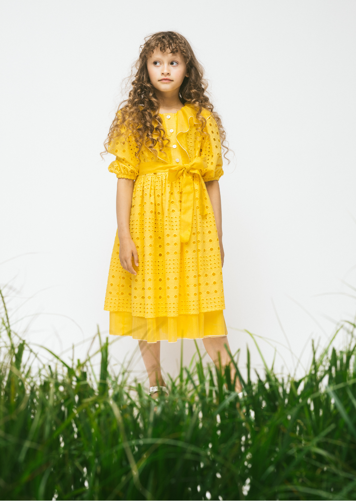 Cotton Maxi Dress Delta, Yellow
