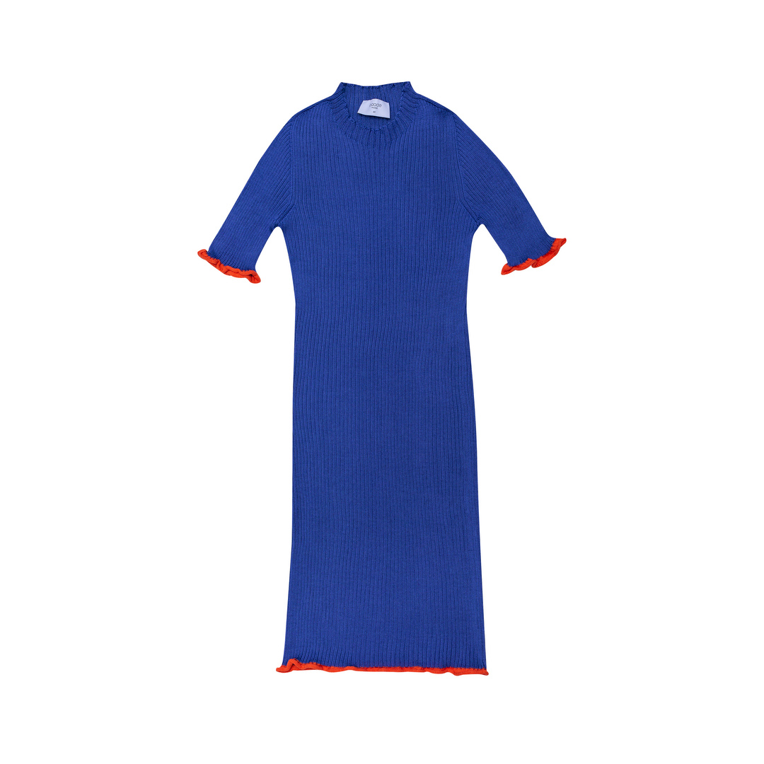 Seamless Knit Dress Wave, Blue