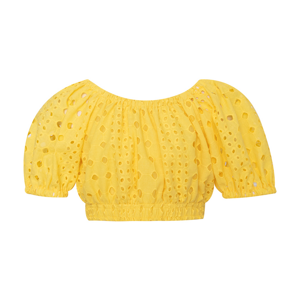 Cotton Crop Top Delta Yellow