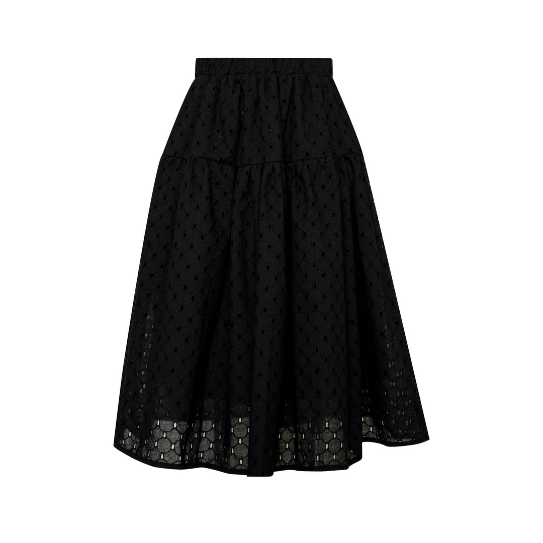 Cotton Skirt Delta, Black