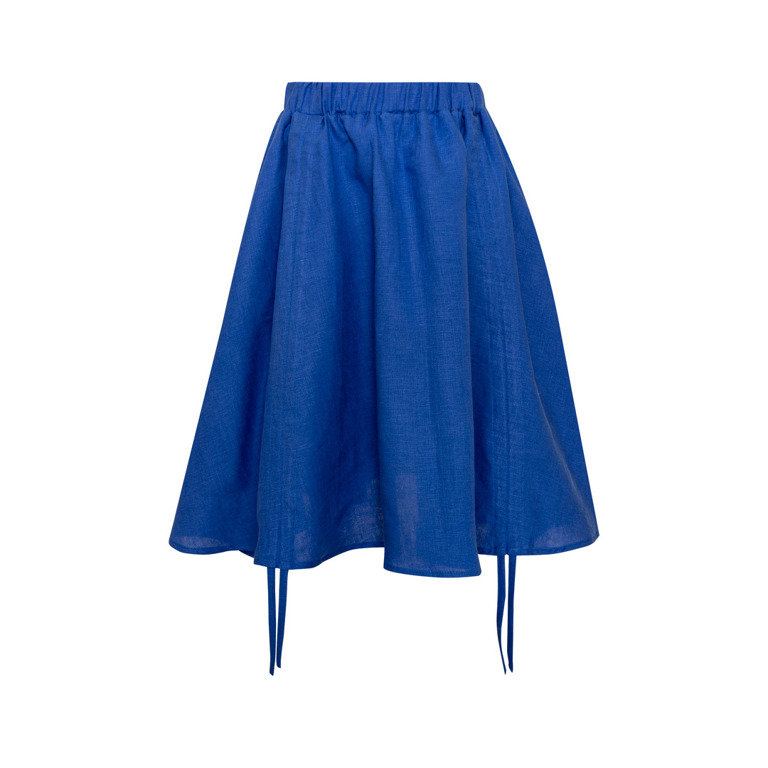 Linen Skirt Cruise, Blue